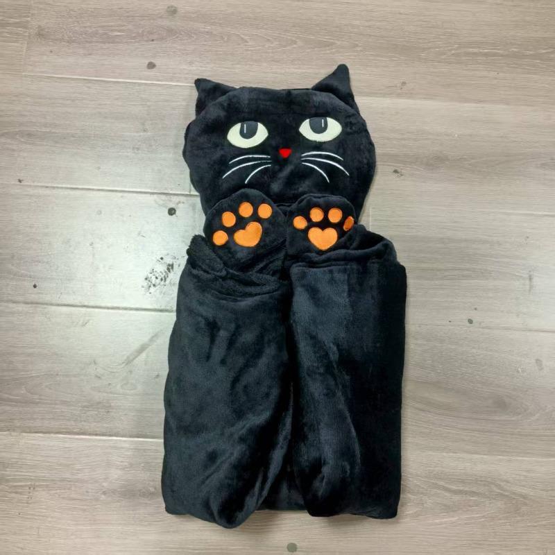 1pcs Fleece Hooded Pumpkin Costume Halloween Role Play Outfit for Party Games Funny Prank Dress for Adults Kids