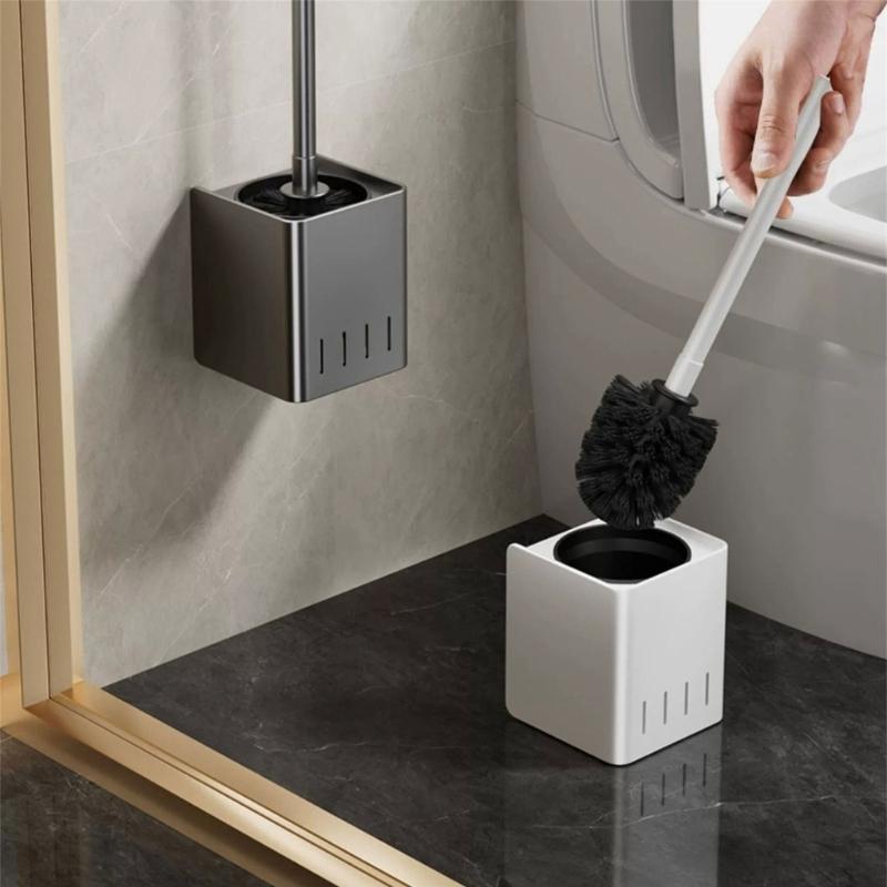 Toilet Brush Practical Bathroom Cleaning Brush Floor Freestanding or Wall Mounted for Home and Public Restrooms