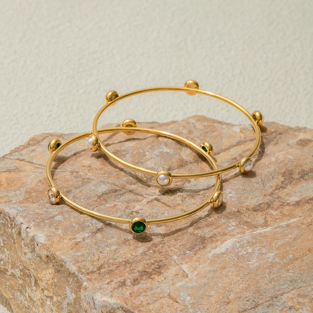 Design Sense 18K Gouden Parelarmband Trendy Veelzijdige Sieraden