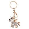 Diamond-studded Unicorn Keychain, Metal Handbag Pendant, Alloy Pendant Jewelry
