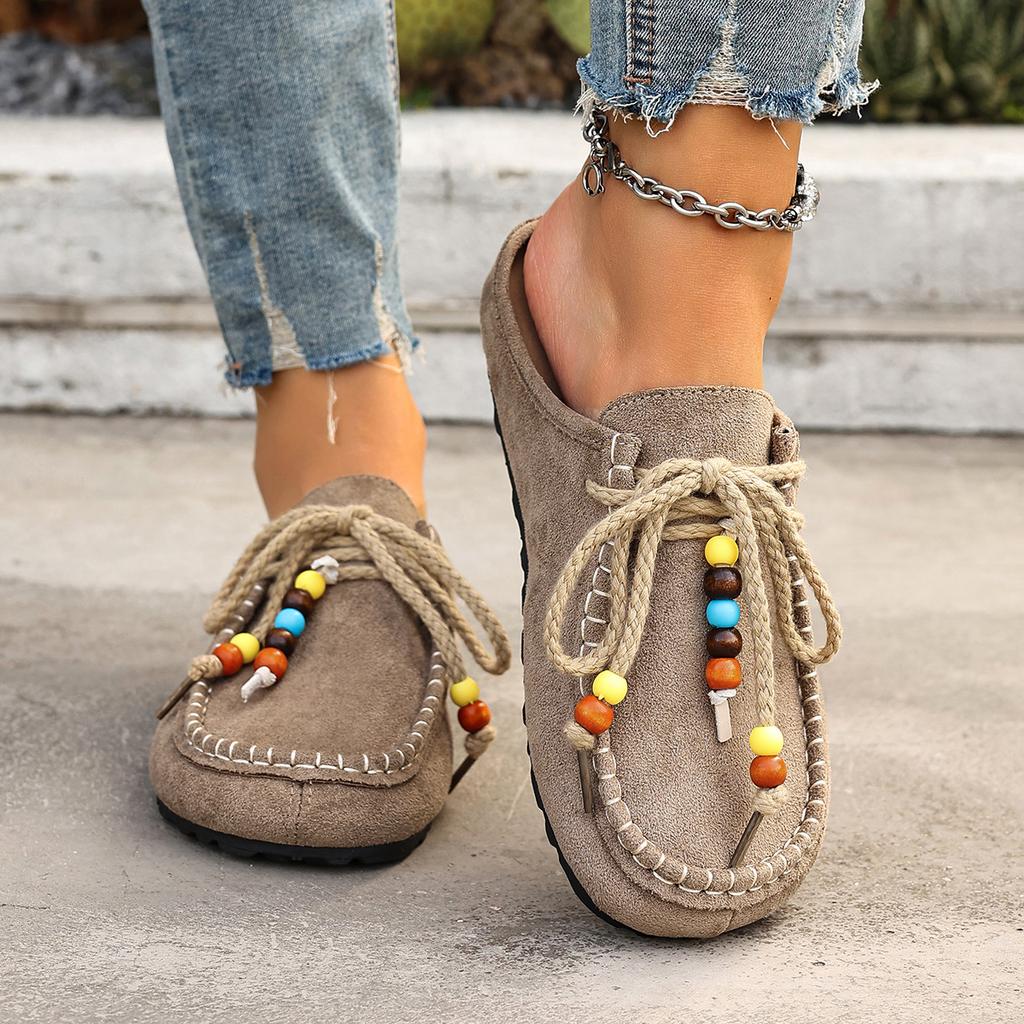 Mode 2025 Neue Damen Flache Lauf-Sneaker Runde Zehenpartie Schnürschuhe Retro Frühling Herbst Designer Pantoletten Schuhe Damen Zapatos De Mujer