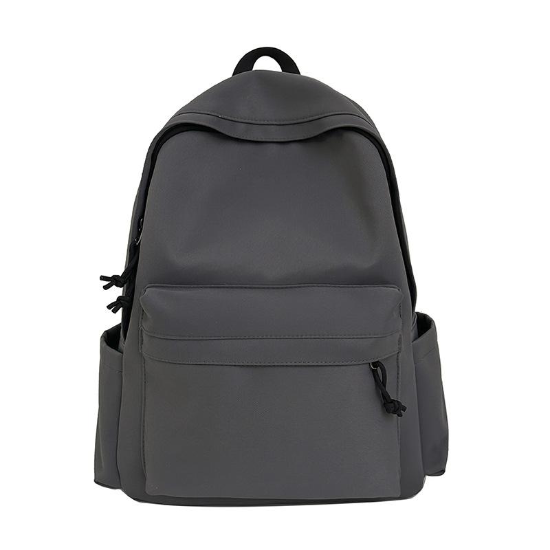 Schoolbag Fashion Trendy Color Internet Celebrity Bag Large Capacity Campus Student Travel Backpack Junior High School Student Solid Color Lightweight