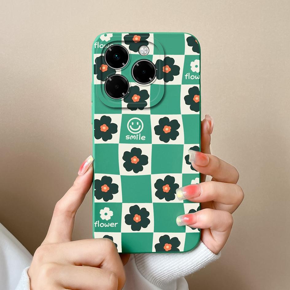 Zderzak do Infinix Smart 9 Note 40X Hot 50 50Pro Plus 50i Zero 40 5G 4G Pokrowiec Wzór w kratkę Silikonowy płynny Odporny na wstrząsy Ochronny do Infinix Nowe etui