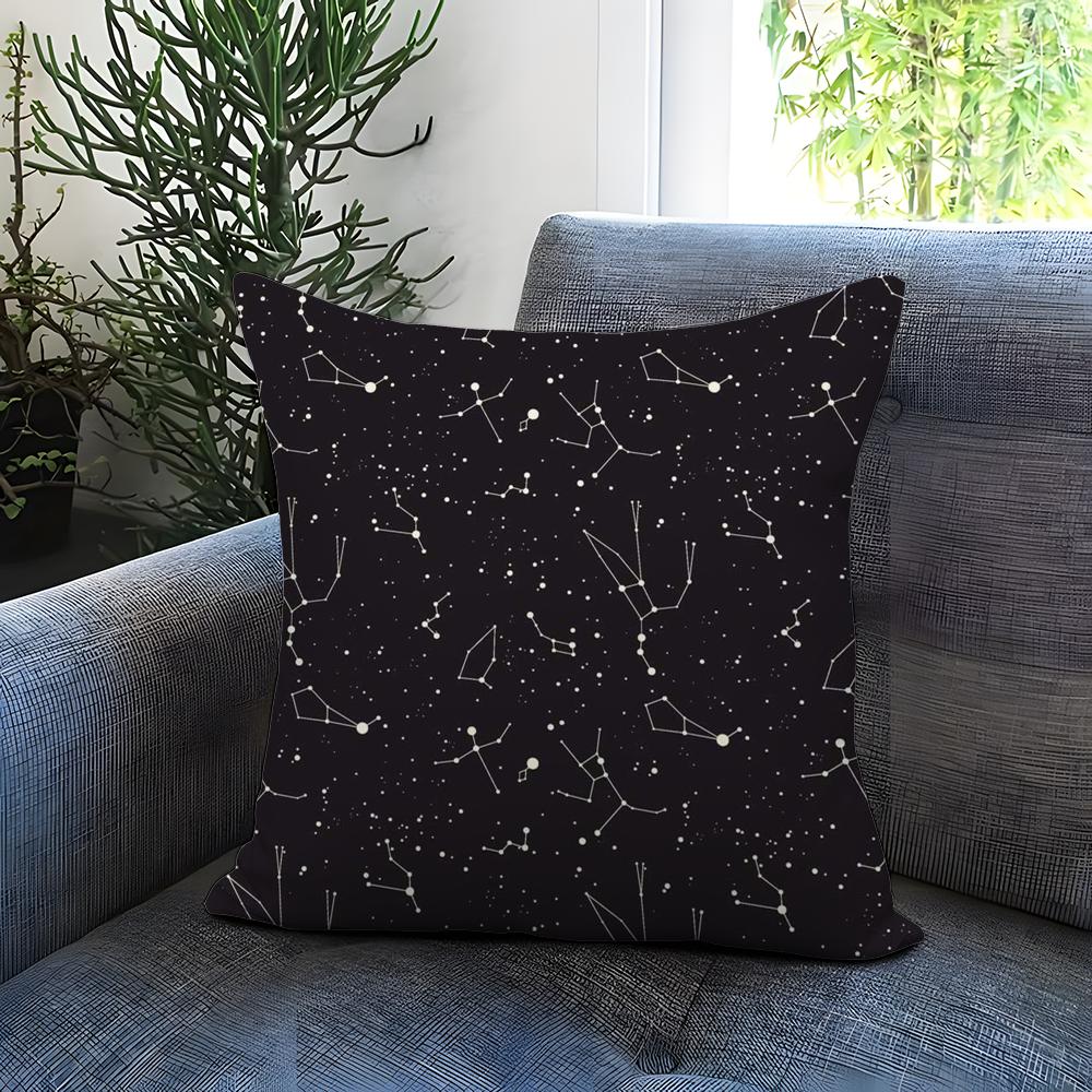 Constellation Pattern Cushion Cover Comfortable Reversible Pillow Cover Ideal for Car Sofa Bedroom Beyond