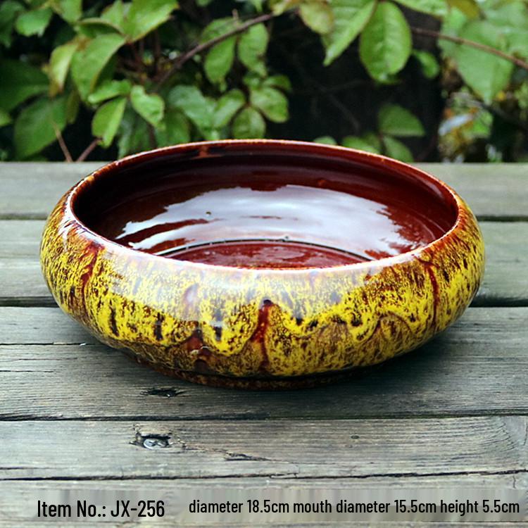 Large Kiln-Glazed Ceramic Succulent Planter - Creative Garden Pot