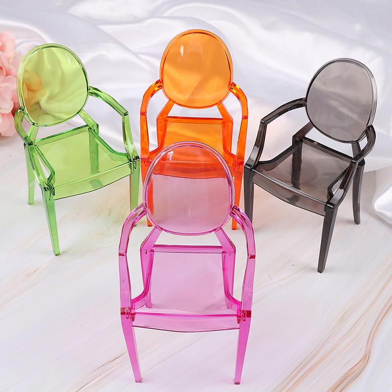 Plastic Toys House Decor Dollhouse Furniture 1/6 Doll Armchair Dinning Room