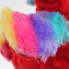 Tri-Color Rooster Plush Squeaky Rope Knot Toy for Dogs and Cats, Chew-Resistant Teething Dental Cleaning Interactive Pet Toy