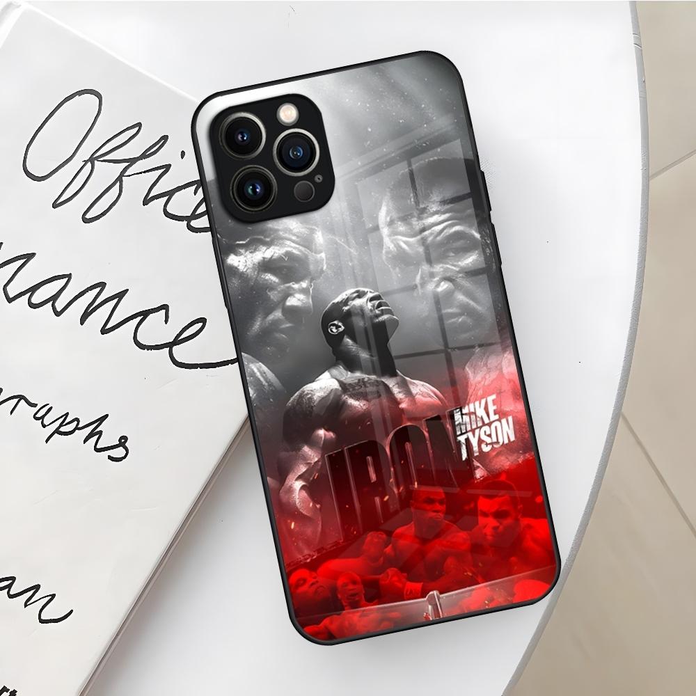 Mike Tyson Boxer Man Phone Case for Iphone 16 15 14 12 11 13 Pro Max Mini X Xr Xs Se 8 Puls glass Cover