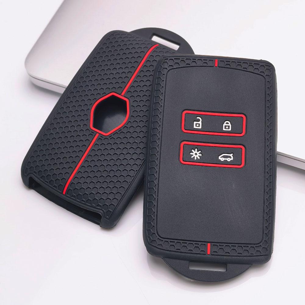 Key Fob Cover for Renault Koleos Kadjar Arkana Clio Megane Captur Zoe Scenic Anti-Scratch Guard Shockproof Protection Soft Grip Texture