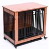 Movable Wooden & Metal Dog Crate with Toilet Separator for Medium/Small Dogs