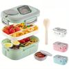 Bento Lunchbox Salatbehälter Großes Fassungsvermögen Salatschüssel Eingebaute wiederverwendbare Gabel Isoliert Auslaufsicher Lunchbox für Zuhause Picknick
