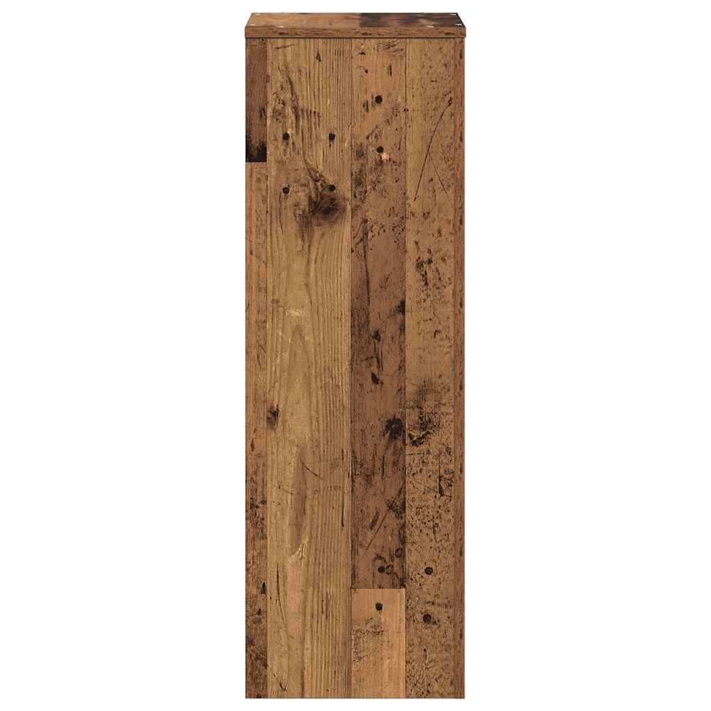 Plantenstandaard met Rustieke Houtlook 33 x 33 x 100 cm Bewerkt Hout