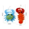 1 szt. Szklane zawieszki Lampwork Biżuteria Oceaniczna Wisiorki Wielokolorowe Krab Homar Wisiorki 3D Zawieszki do Naszyjników DIY Elementy Biżuterii