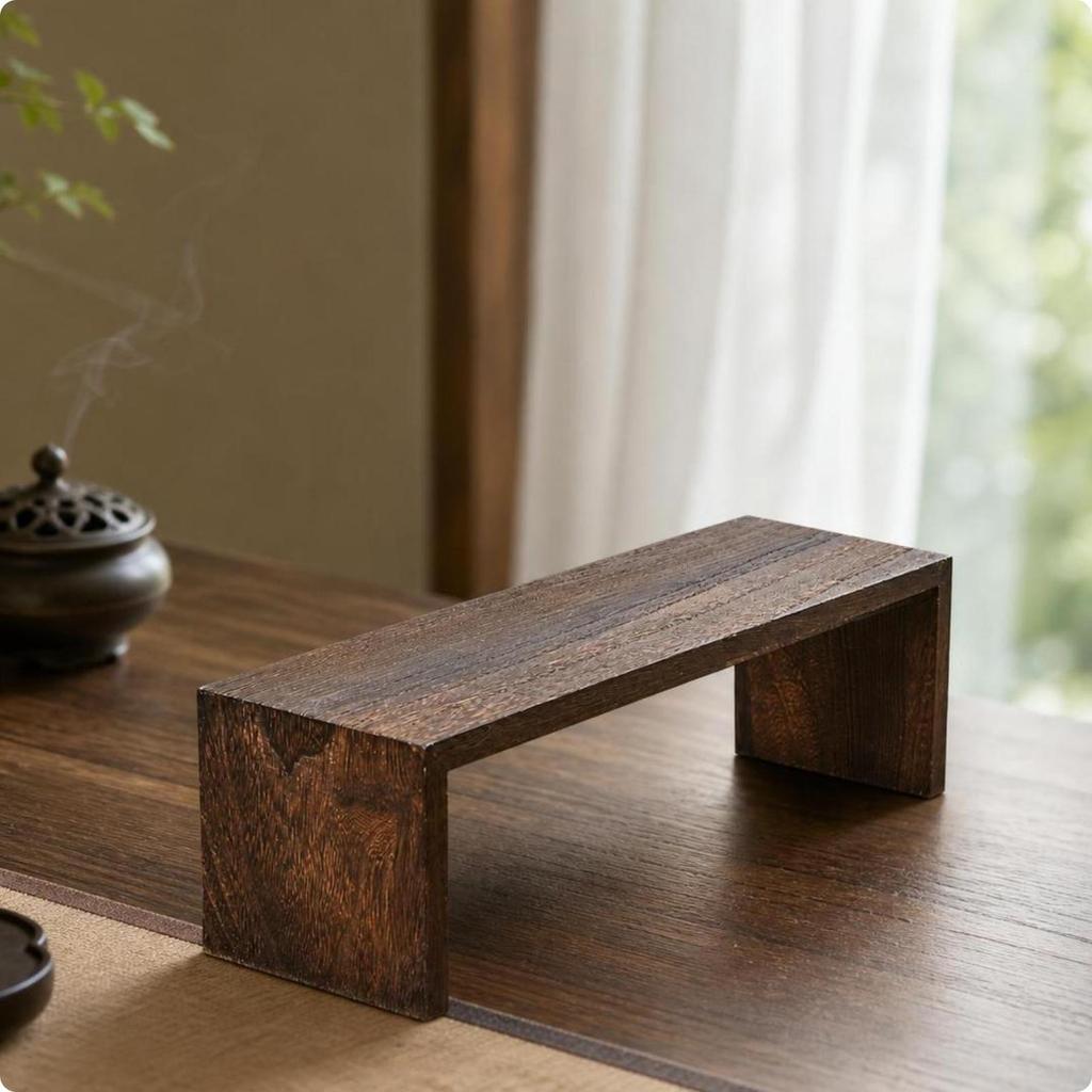 Wooden Tea Cup Holder, Wood Desktop Organizer, Teapot Display Stand, Kung Fu Tea Set Shelf Rack