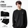 Li Ning Sweatshirts Unisex Black Crew Neck Moderate AWDVH05-1