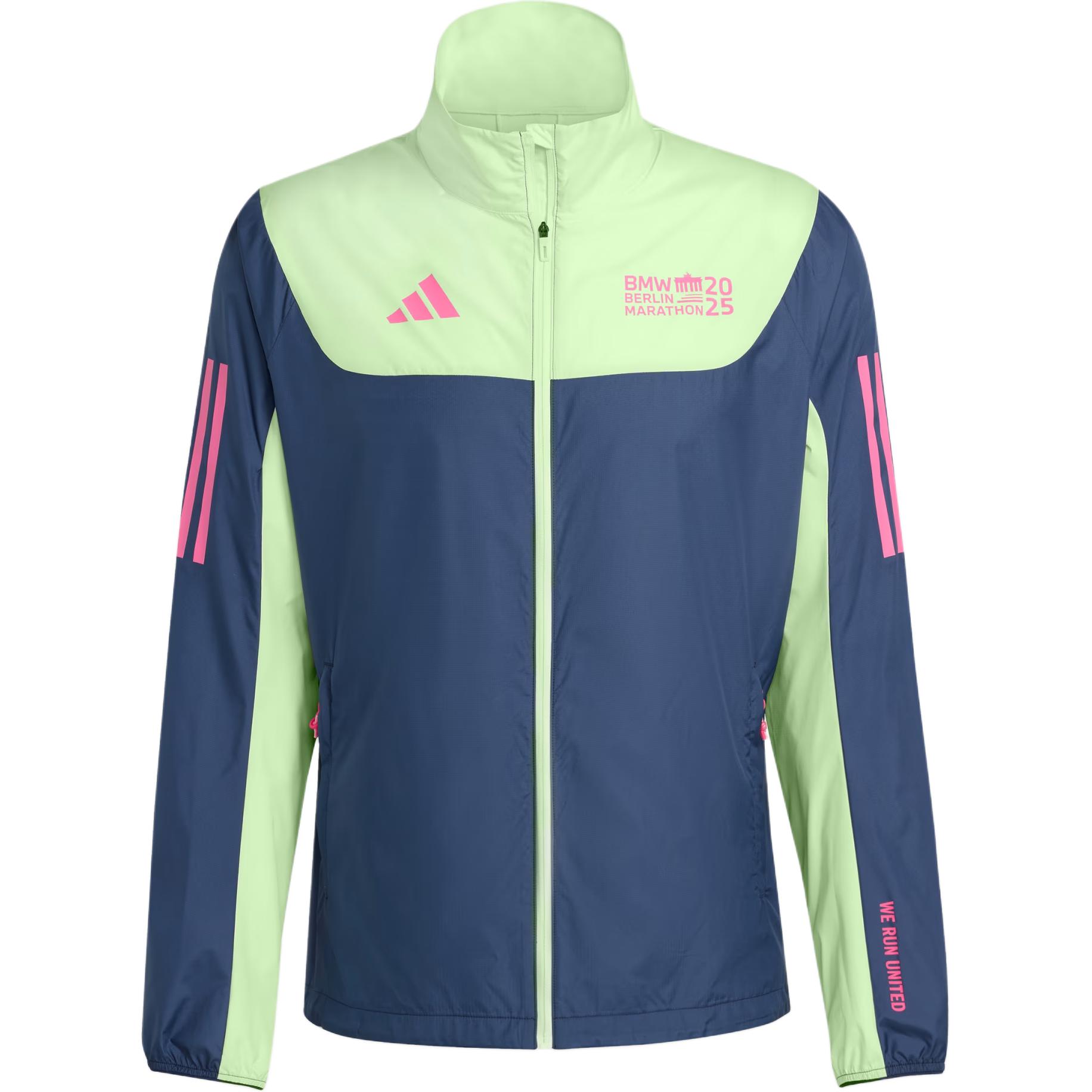 

Adidas Marathon Berlin Marathon 2025 Color Block Zip Long Sleeve Running Jacket Men Jacket KA6081 S
