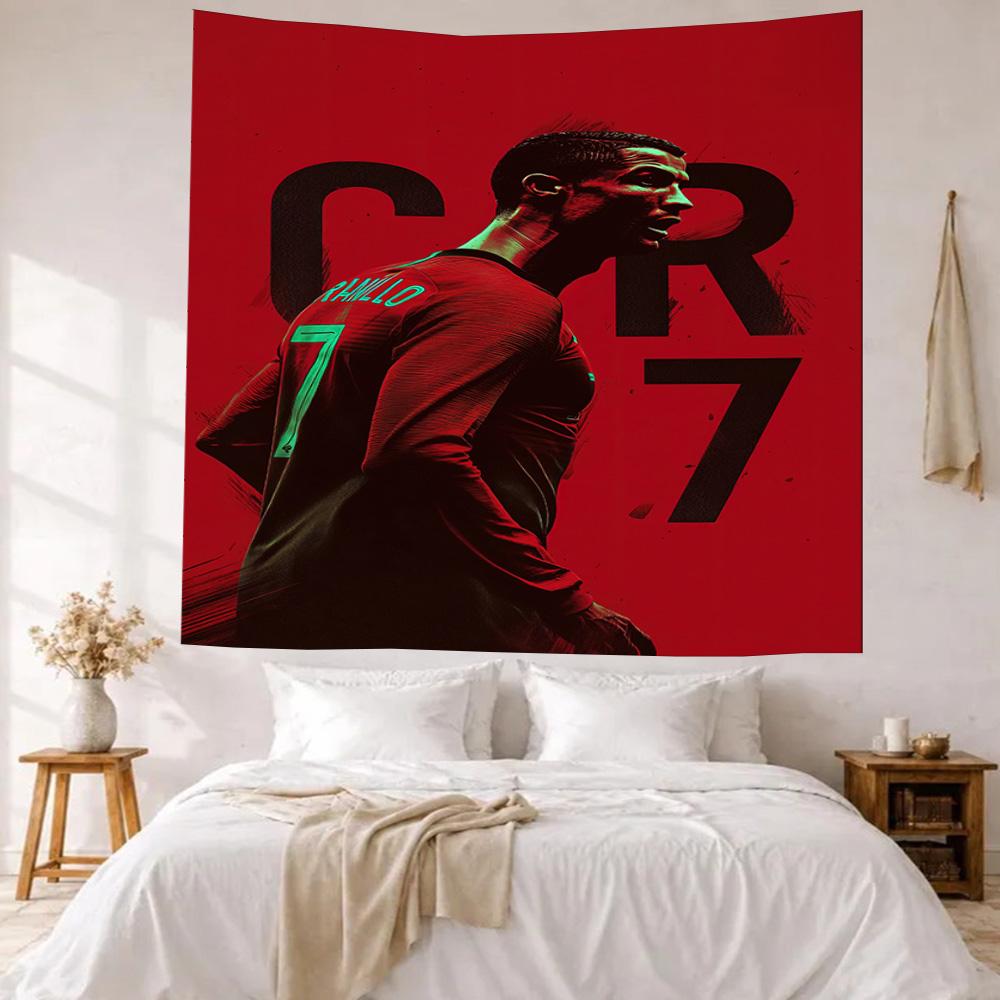 Cristiano Ronaldo Wall Decor Tapestry Art For Pet Memorial Birthdaywedding Party Backdrop Family Gift
