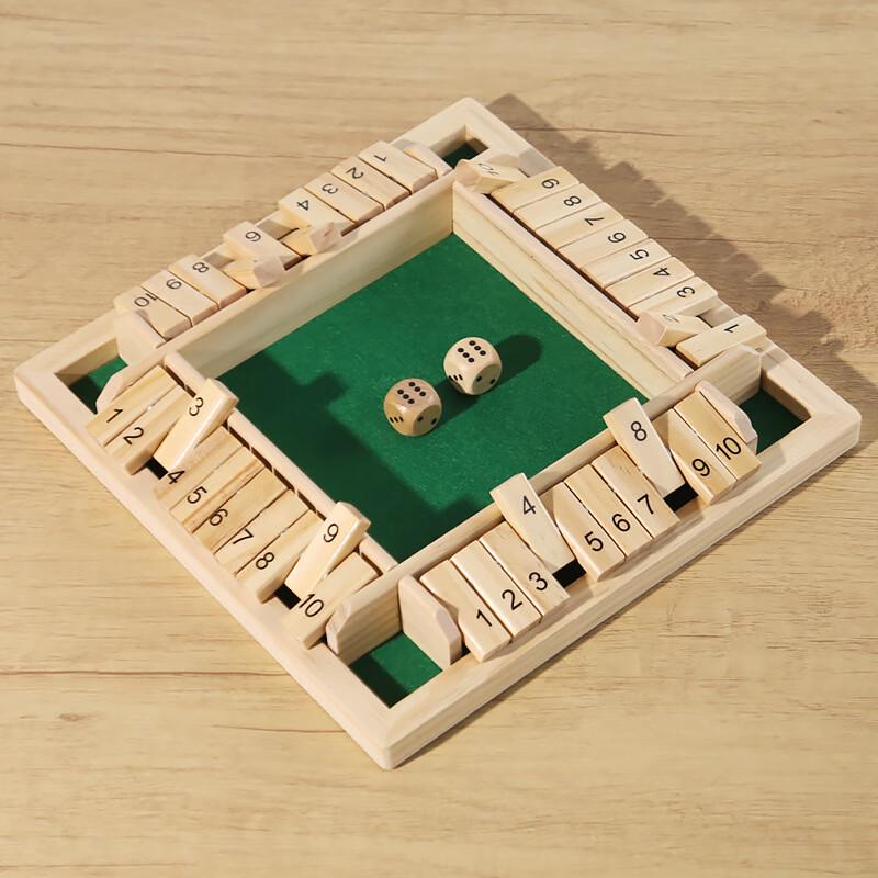 Wooden Four-Sided Number Flip Game for Kids