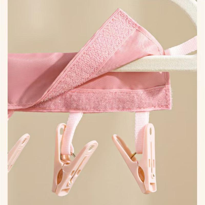 1/2pcs Foldable Clothes Hanger Clips Portable Fabric Clothes Hanger Multifunction Socks Underwears Clothespins Closet Organizer