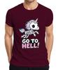 Skeleton Unicorn Go To Hell Pastel Rainbow Mane Gothic T-Shirt-