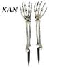Halloween Skeleton Stakes Realistic Stake, Spooky Skull Hand Yard Human Bone Sign for Outdoor Garden Lawn Graveyard Decor Props