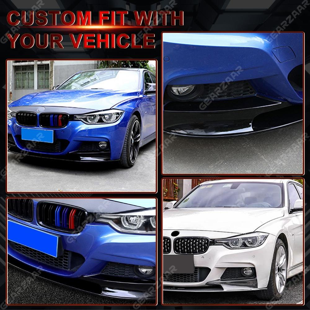 FOR BMW F30 F31 3 SERIES M STYLE FRONT LIP SPOILER SPLITTER GLOSS BLACK 12-2018 wsgk87