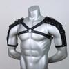 Medieval Costume Cosplay Accessory Vintage Gothic Leather Harness Belt Spaulder Pauldrons Viking Knight Gladiator Shoulder Armor
