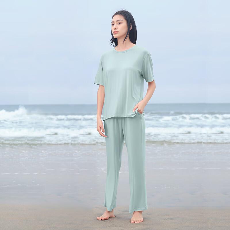 Agentmuse Women s Naked-feel Tencel Modal Homewear Set 868T L