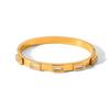 18K Gold-Plated Diamond-Studded Stainless Steel Bangle – Light Luxury Zircon Autumn/Winter Bracelet for Women