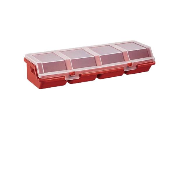 

Multi Compartment Organizer Box 1Pcs for Screws Small Parts Durable Plastic Hardware and Jewelry Storage Case красный