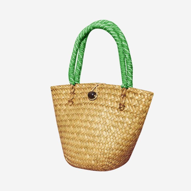 New holiday style straw woven bag shoulder bag new tote bag large capacity casual portable woven bag ethnic style bag