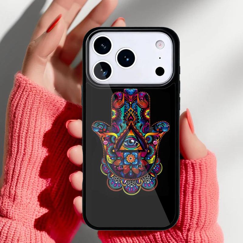 Hamsa Hand of Fatima Phone Case for iPhone 17 16 15 14 13 Pro Max Back Cover for 12 11 Pro Coque