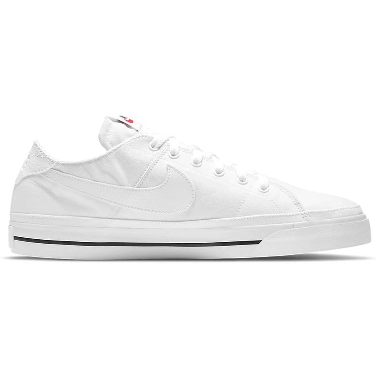 Nike Court Legacy Canvas Białe Sneakersy Unisex Czarne CW6539-100