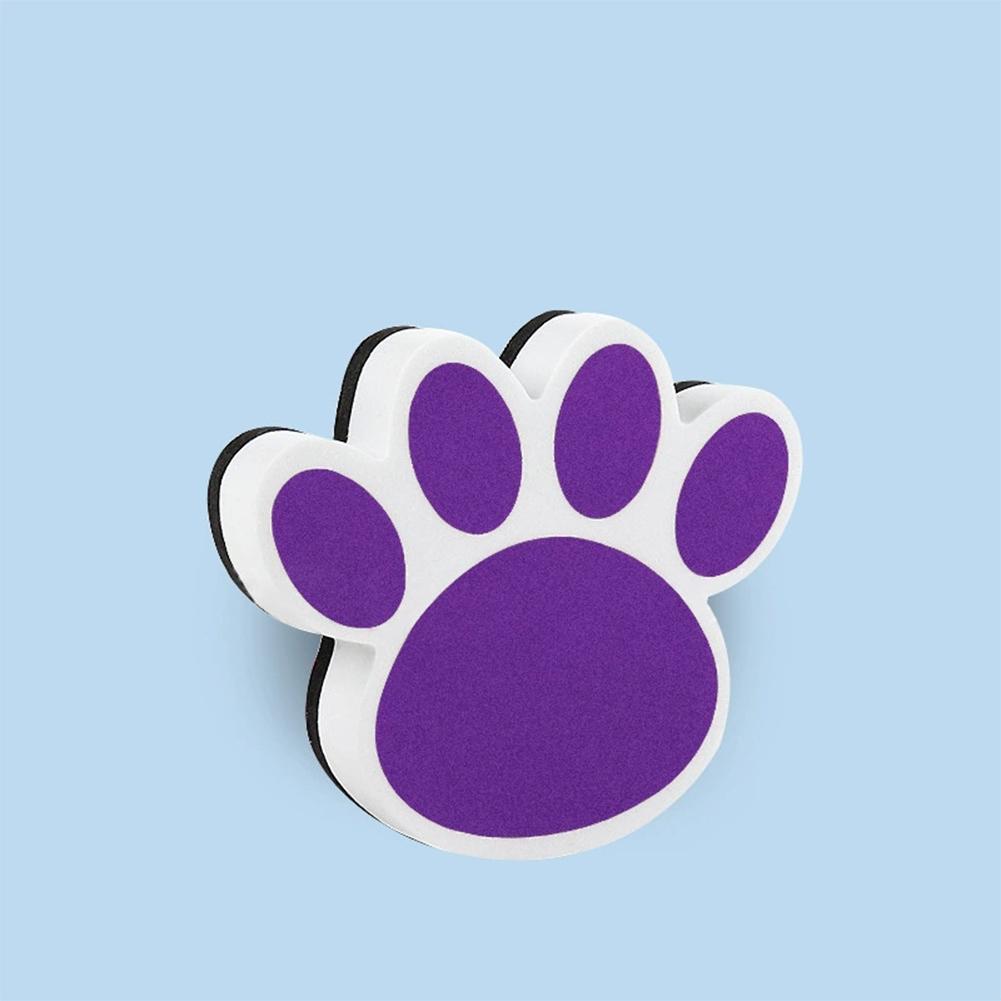 Vibrant Color Non-Scratch Surface Ergonomic Grip Magnetic Whiteboard Eraser Cartoon Bear Footprints EVA Blackboard Eraser