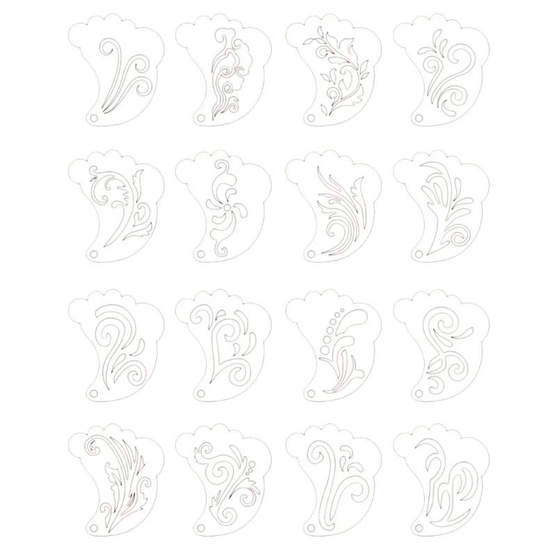 Face Art Templates with Smooth Surfaces Drawing Stencils for Easy Cleaning and Professional Cosmetic Applications