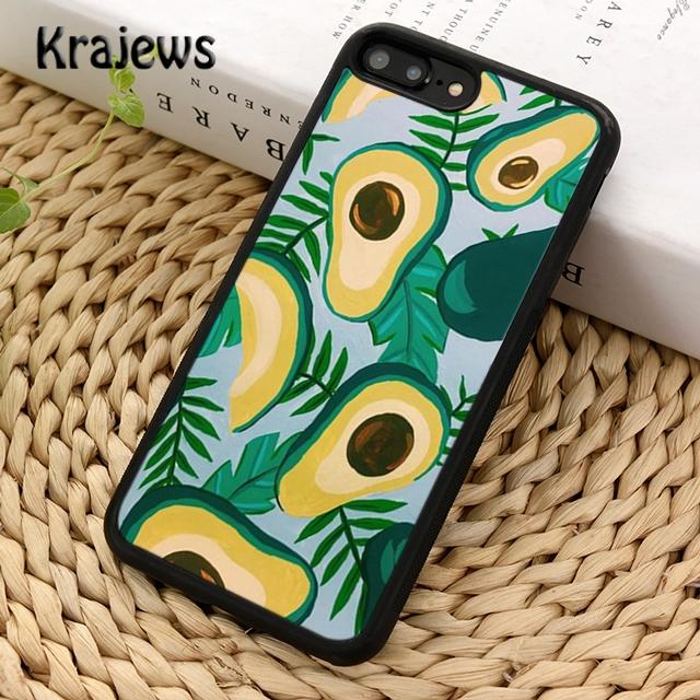 Krajews avocado Pattern Soft Phone Case Cover For iPhone 16 15 SE2020 14 6 7 8 plus 11 12 13 pro max coque Shell Fundas