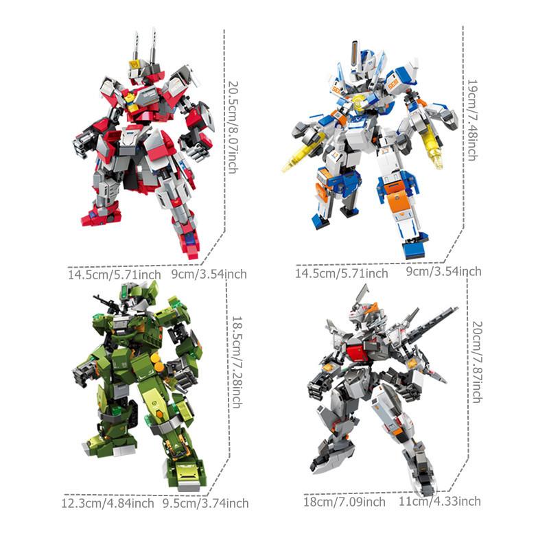 SEMBO Glory BB Mech Series Transforming Mecha Assemblage Building Blocks Kits MOC Robot Model Kids Toys for Boys Birthday Gifts