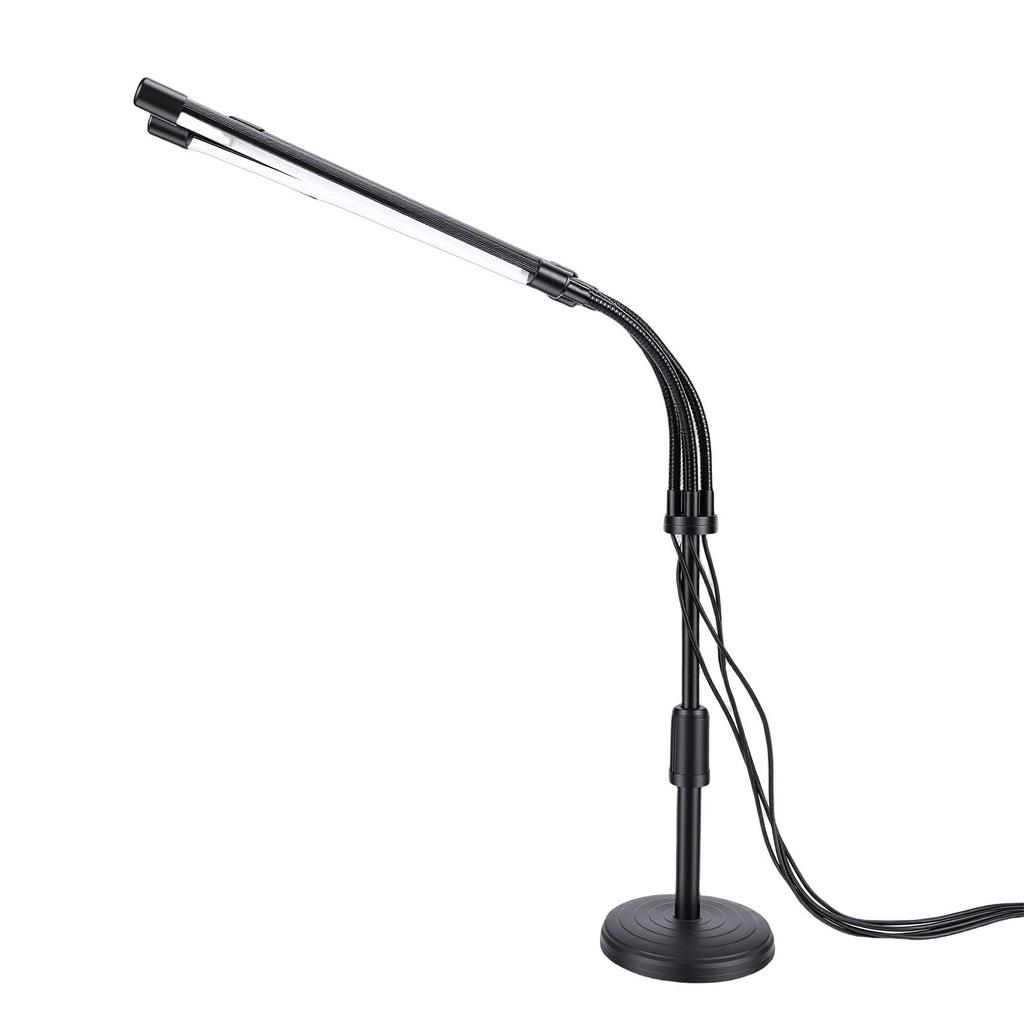 Pflanzenwachstumsleuchten 4 Köpfe Rot Blau Gelb Vollspektrum LED Pflanzenlampe Automatisches Ein/Aus mit Flexiblem Schwanenhals für Zimmerpflanzen