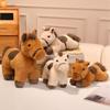 Cartoon Chinese Zodiac Horse Plush Toy Cute Stuffed Pony Doll Sofa Throw Pillow Home Decoration New Year Mascot Festival Gift