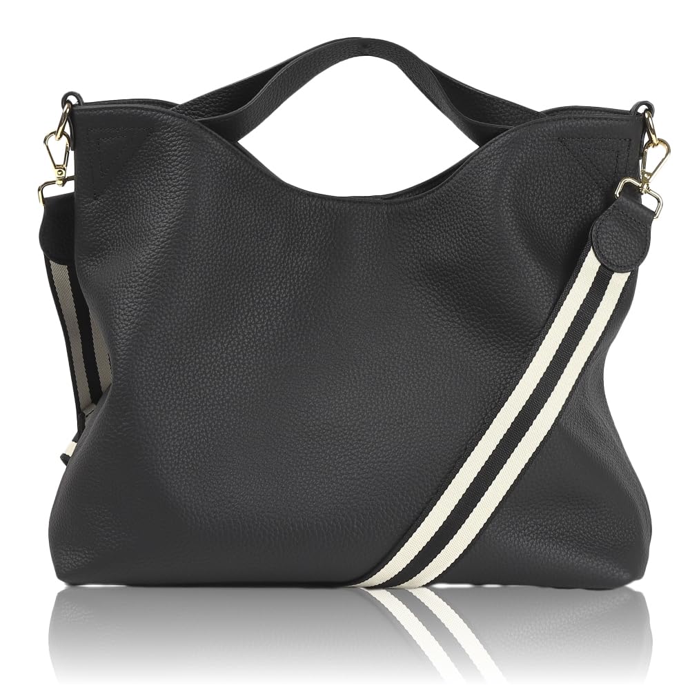 

LASIEM Women s Genuine Leather Tote Bag, Shoulder Bag, Commuter Bag, Crossbody Bag, Work Bag, Business Bag, Large Capacity, Cowhide Leather, Stylish,