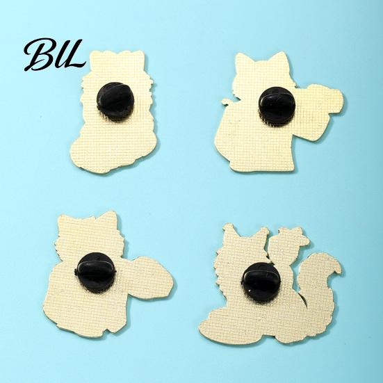 Cat Lover Brooch Cartoon Red Wine Brooch, Enamel Kitten Lapel Backpacks Pin Pin, Jackets Clothes Decorative Accessory for Women Men