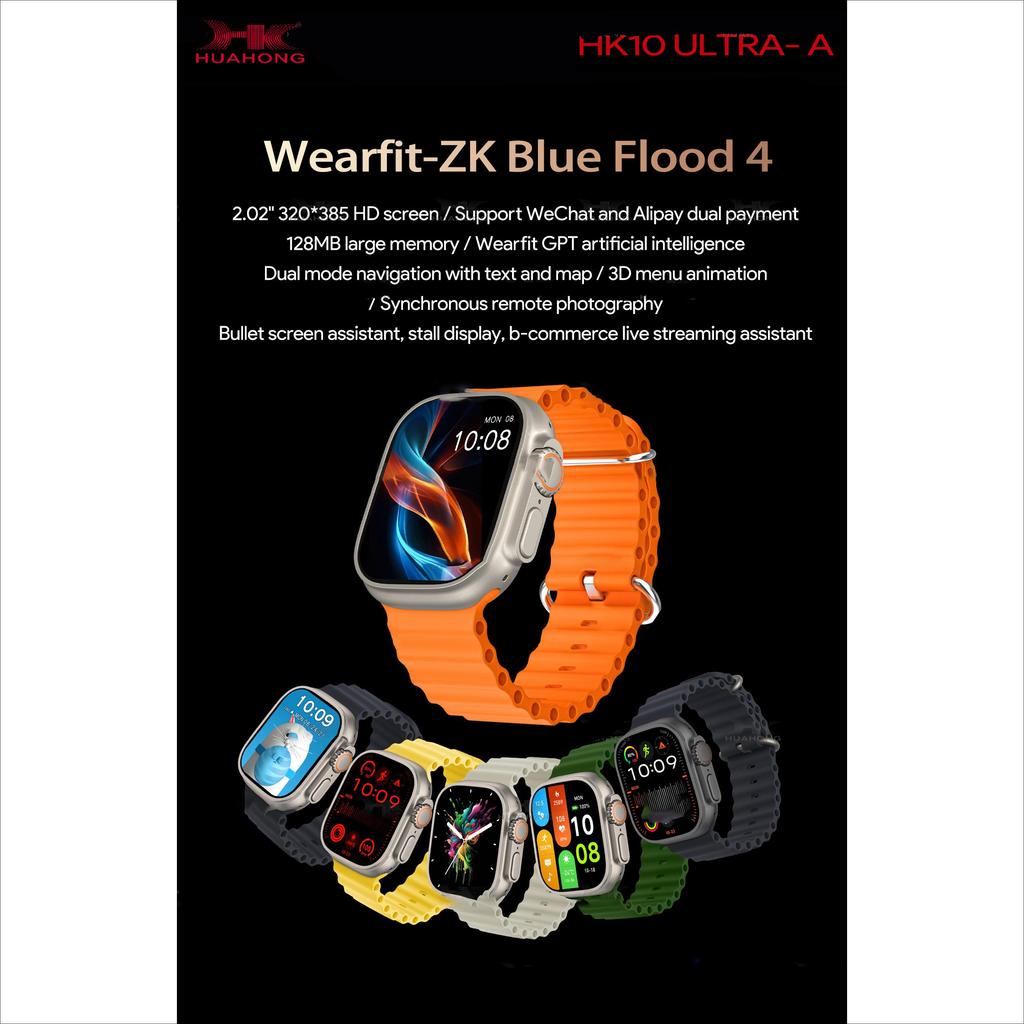 2024 Nové chytré hodinky HK10 ULTRA-A Amoled Screen Místní hudební album NFC TWS chytré hodinky pro muže a ženy