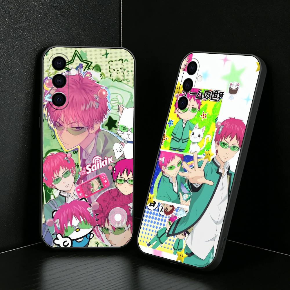 Saiki-K k-Kusuo Anime Phone Case For Samsung Galaxy A73,A72,A71,A70,A52,A51 Others Soft Black Cover