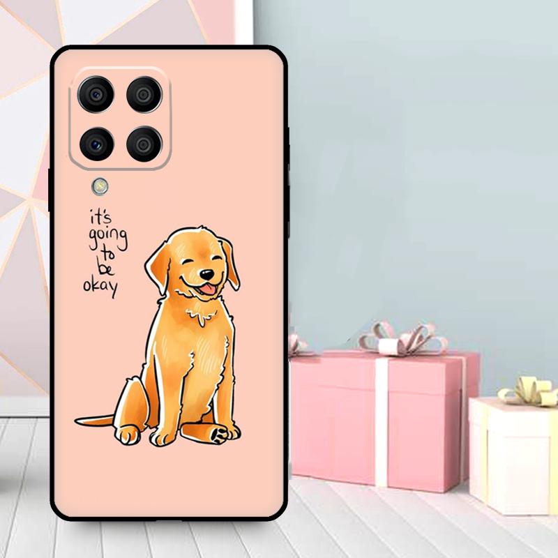 Cartoon Golden Retriever Dog Case For Samsung Galaxy M16 M31 M21 M13 M33 M53 M15 M35 M55 M36 M56 M12 M32 M52 M14 M34 M54