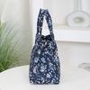 Marken-Handtasche mit Blumenmuster und Reißverschluss, halb geschlossen, für die Arbeit, Lunchbox-Tasche mit Aluminiumfolien-Isolierung innen