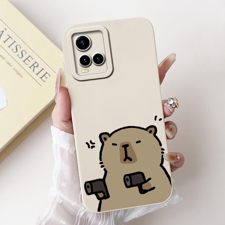 For Vivo Y33s Case V2109 Shockproof Cover Cute Dinosaur Panda Fundas Cases For Vivo Y21 2021 Y21A Y21S Y21T Y33T VivoY33s Bumper