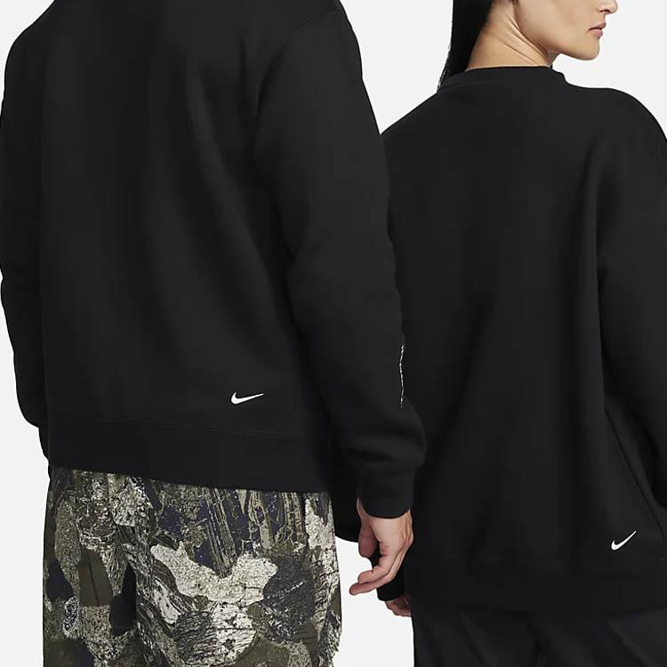 Nike Koszulka z długim rękawem i okrągłym dekoltem z nadrukiem Unisex Czarna FD9850-010