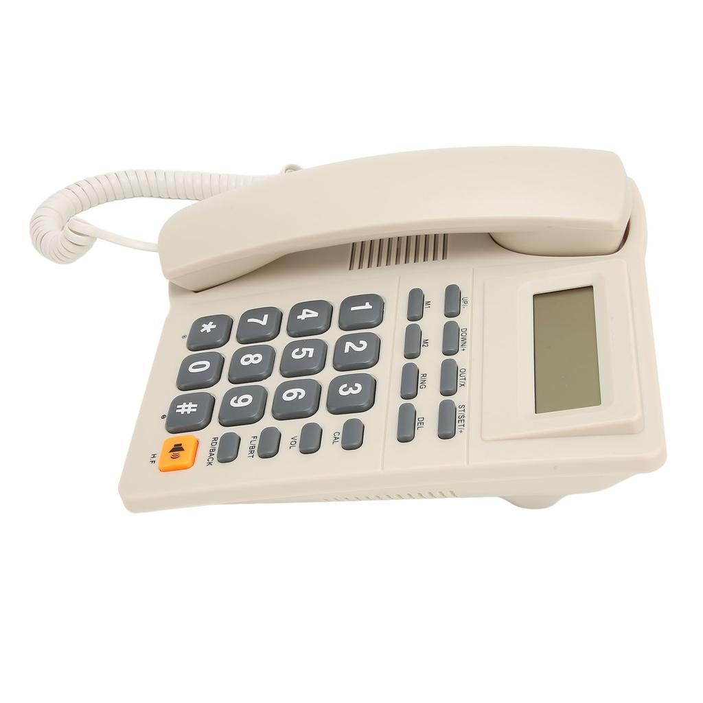 Kabelgebundenes Festnetztelefon Multifunktions Anrufer-ID-Anzeige Kurzwahl Wahlwiederholung der letzten Nummer Tischtelefon für Zuhause Büro