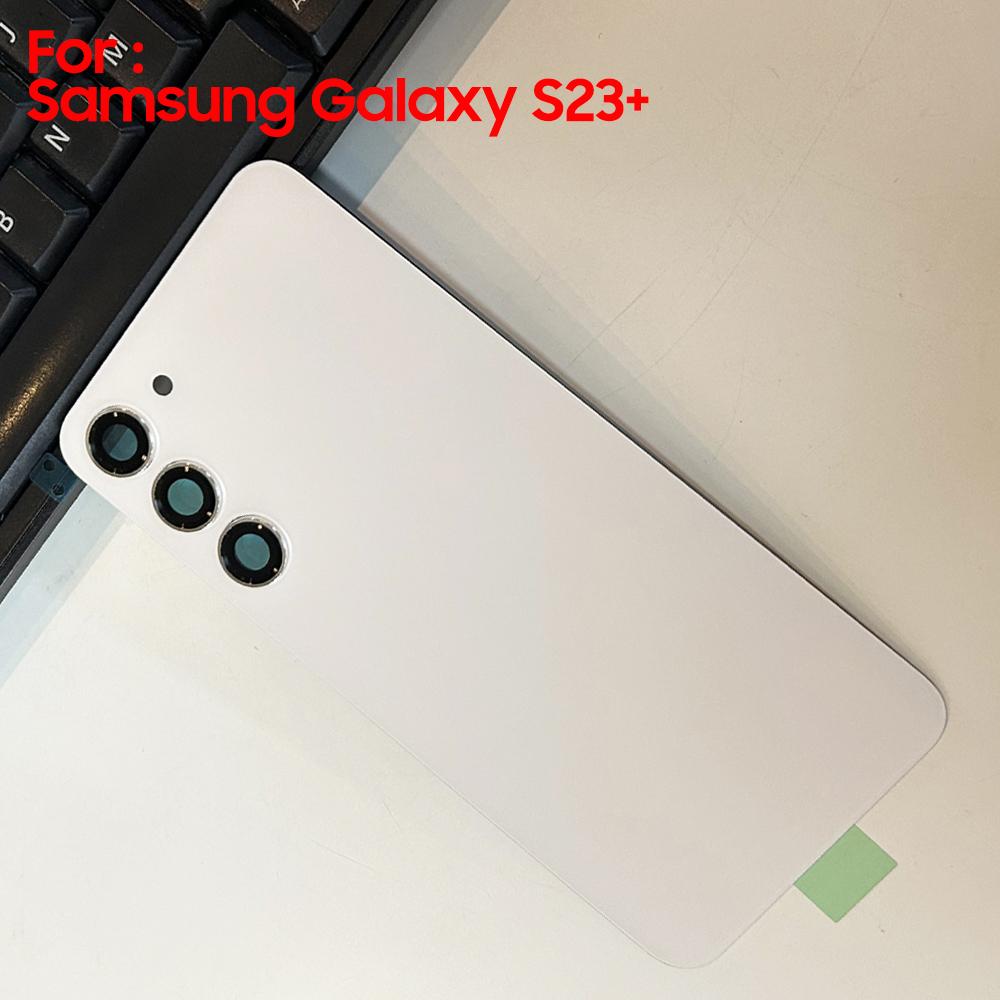 

Чохол-кришка акумулятора для Samsung Galaxy S23 5G SM-S911B S23+ 5G S23 Plus SM-S916B Задня скляна кришка For S23 Plus білий