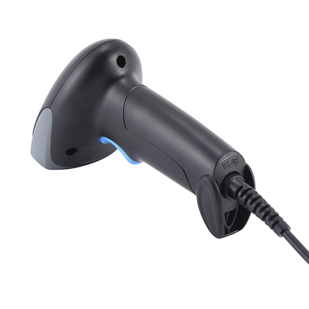 1D Laser Barcode Scanner Kabelgebundener Barcodeleser mit Summer und LED-Anzeige ManuellAutomatisch